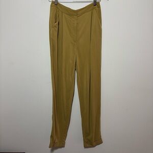 Anthropologie Seen Worn Kept Womens Trouser Pants 4 Mustard Yellow High Rise
